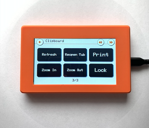 Clipboard screen